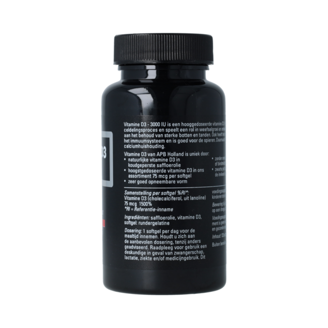 APB Holland Vitamine D3 - 3000IU - 75 mcg 120 Softgels