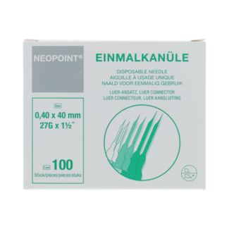 Neopoint Neopoint injectie naald 0.40X 40MM   100.00 Stuks