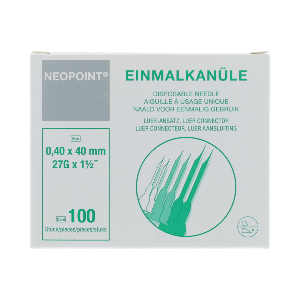 Neopoint injectie naald 0.40X 40MM 100.00 Stuks