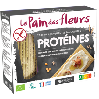 Pain Des Fleurs Krokante crackers proteine glutenvrij bio 150.00 Gram