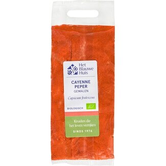 Het Blauwe Huis Cayennepoeder scherp bio 15.00 Gram