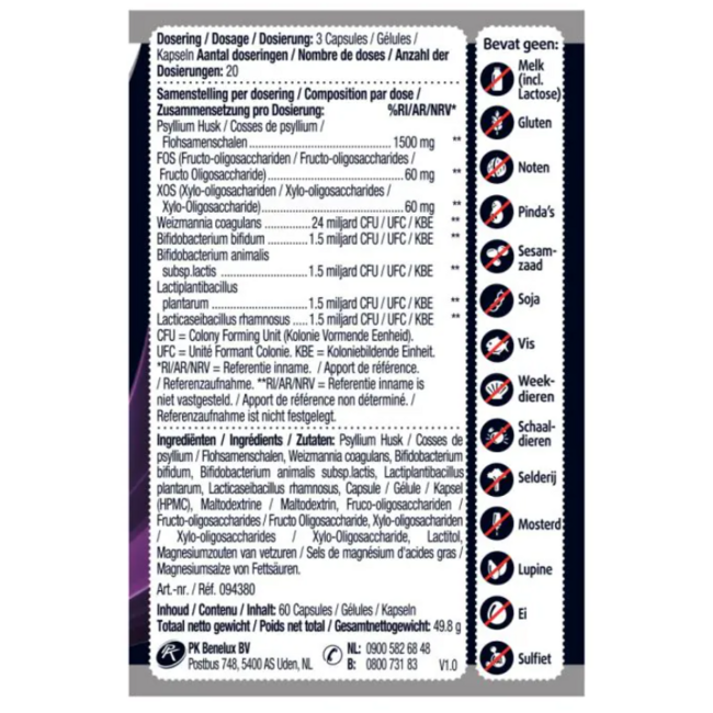 Bioticomel Psyllium Husk Vezels 60.00 Capsules