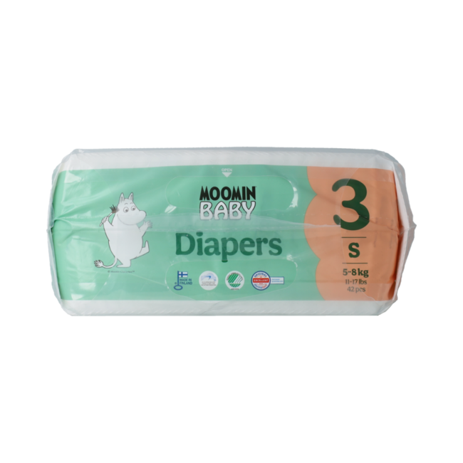 Moomin Baby luiers maat 3 42 pcs. 5-8 kg 42.00 Stuks