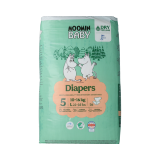 Moomin Moomin Baby luiers maat 5 36 pcs. 10-16 kg 36.00 Stuks