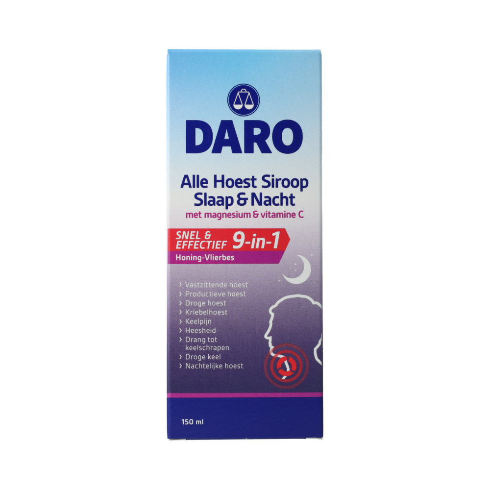 Daro Hoest Siroop Slaap & Nacht 150.00 Milliliter