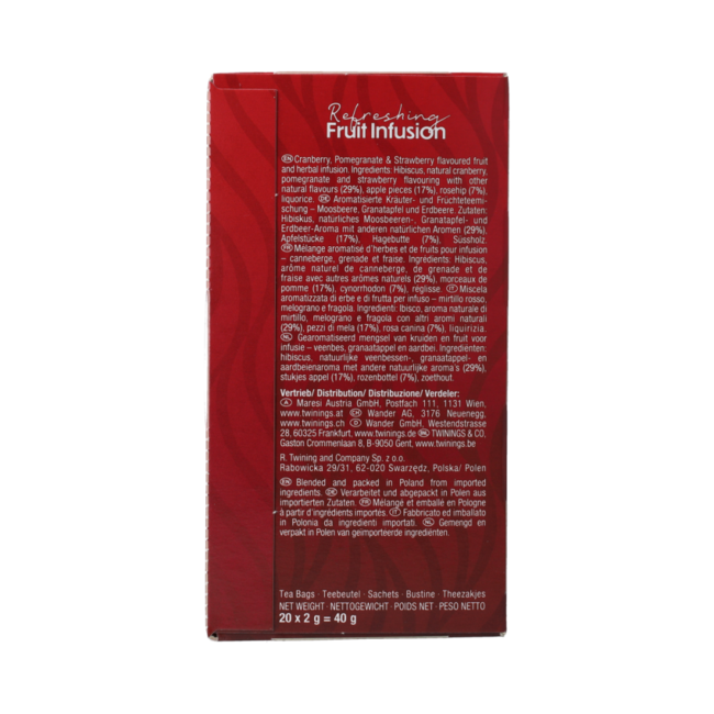 Refreshing fruit infusion 20.00 Zakjes