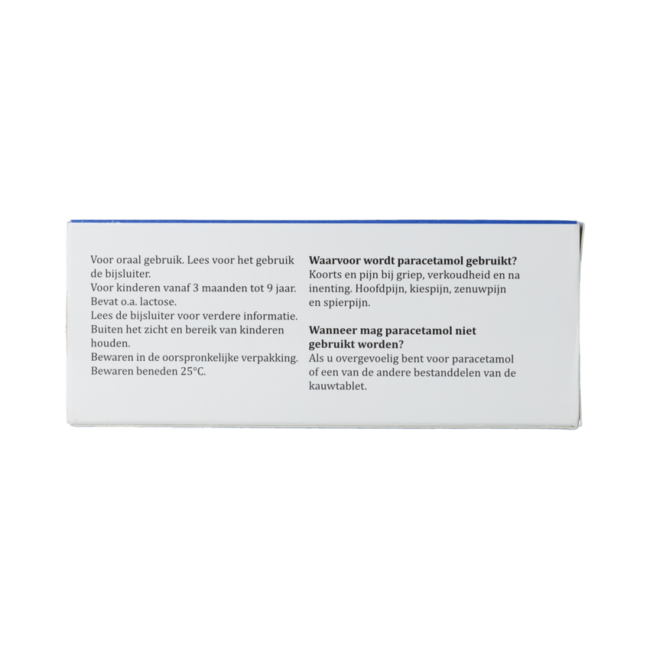 PARACETAMOL SANIAS VOOR KIND KAUWTABLET 120 MG 10.00 Stuks