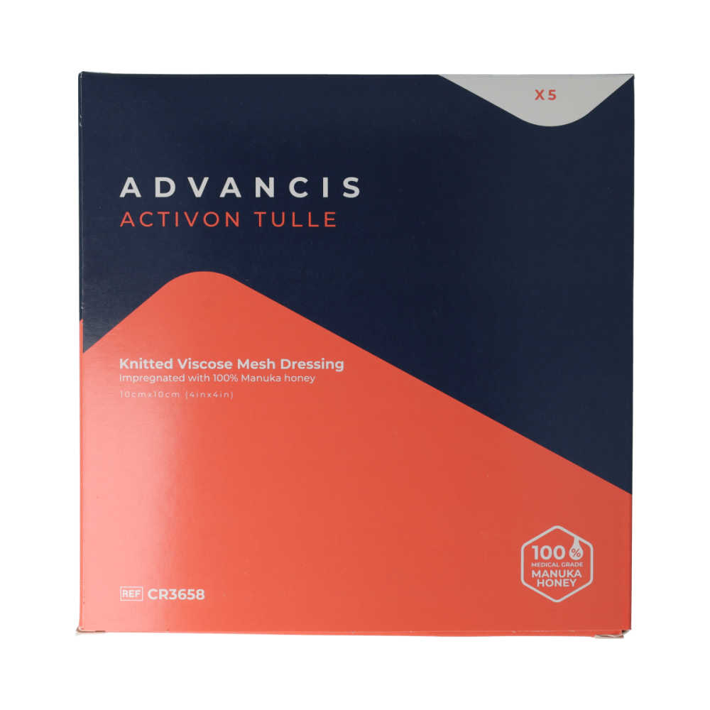 Advancis Activon Manuka Tulle 10x10cm BOX5 pcs 5.00 Stuks