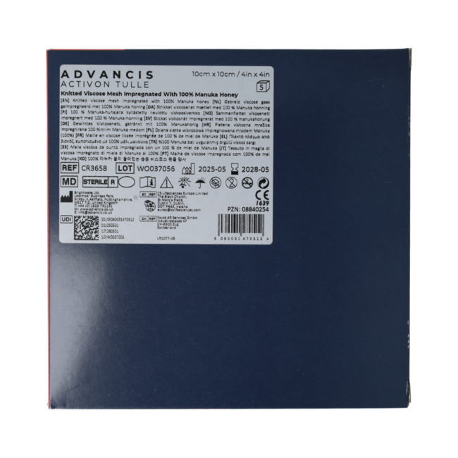 Activon Manuka Tulle 10x10cm BOX5 pcs 5.00 Stuks