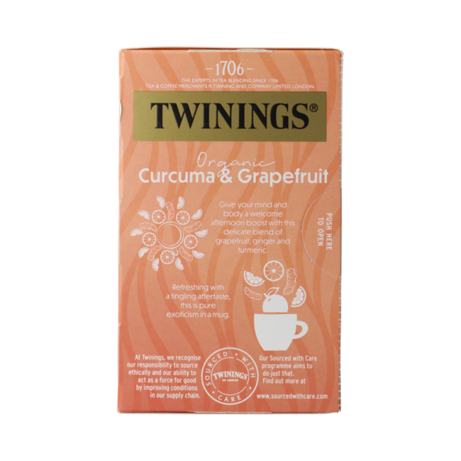 Curcuma & grapefruit bio 20.00 Zakjes