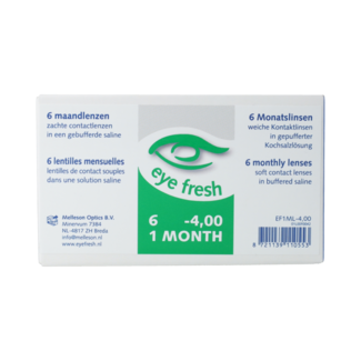Eyefresh Eye Fresh maandlenzen 6-pack -4.00 6.00 Stuks