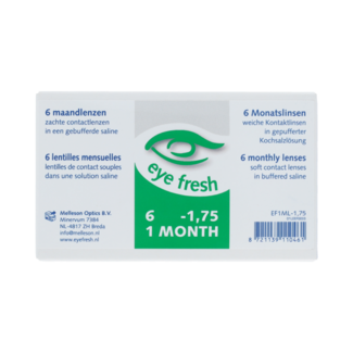 Eyefresh Eye Fresh maandlenzen 6-pack -1.75 6.00 Stuks