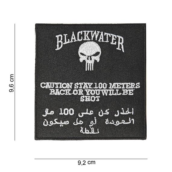 Blackwater Patch 100mtr warning