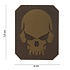 Evil Skull Rubber Patch Tan Evil Skull Rubber Patch Tan