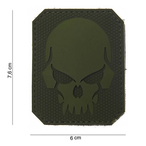 101Inc. 101Inc. Evil Skull Rubber Patch Green 101Inc. 101Inc. Evil Skull Rubber Patch Green