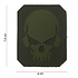 Evil Skull Rubber Patch OD Green Evil Skull Rubber Patch OD Green