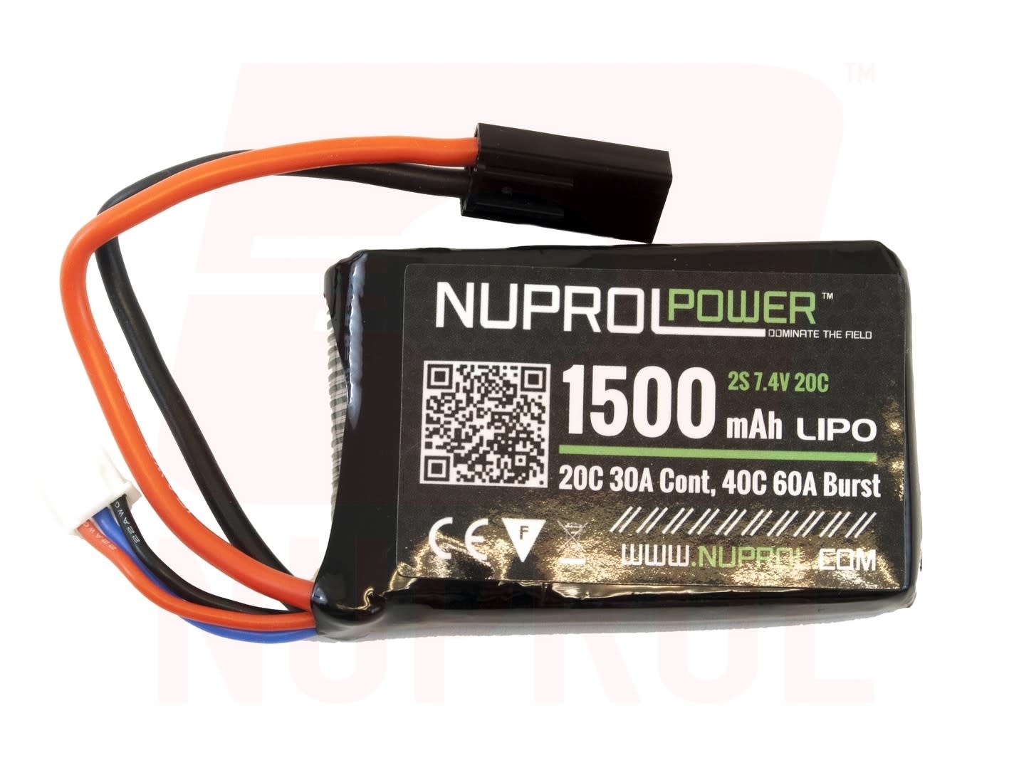 Batterie LiPo 7.4V 1500mAh 20C - PEQ - boutique Gunfire