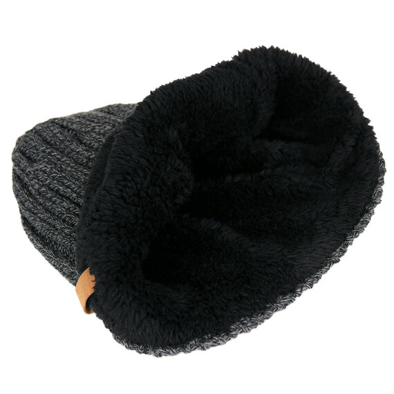 Beanie Heavy Knit Black