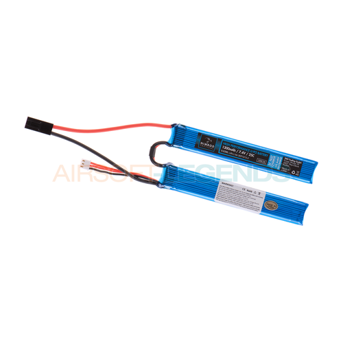 Nimrod Nimrod Lipo 7.4V 1300mAh 25C Twin Type Nimrod Nimrod Lipo 7.4V 1300mAh 25C Twin Type