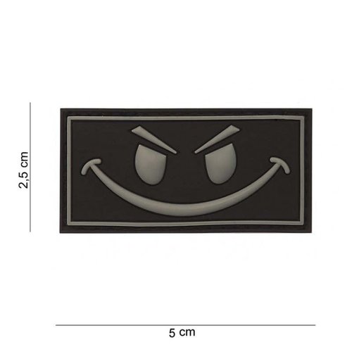 JTG Evil Smiley Rubber Patch Black JTG Evil Smiley Rubber Patch Black