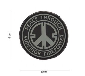 101Inc. Peace Rubber Patch Black 101Inc. Peace Rubber Patch Black