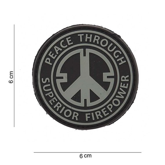 Peace Rubber Patch Black