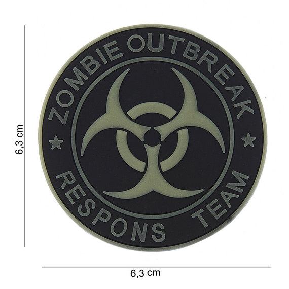 Zombie Outbreak Rubber Patch Black