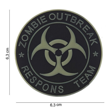 101Inc. Zombie Outbreak Rubber Patch Black 101Inc. Zombie Outbreak Rubber Patch Black