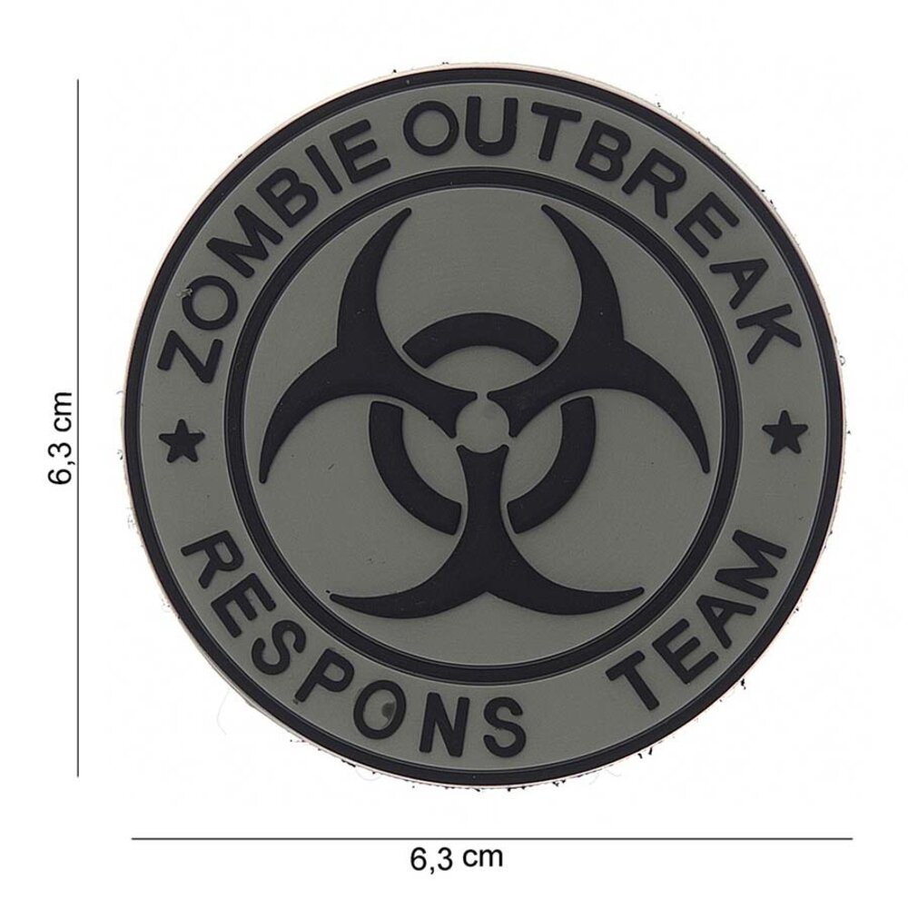 101Inc. Zombie Outbreak Rubber Patch Grey 101Inc. Zombie Outbreak Rubber Patch Grey