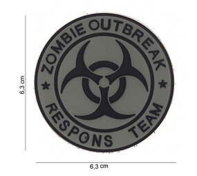 101Inc. Zombie Outbreak Rubber Patch Grey 101Inc. Zombie Outbreak Rubber Patch Grey