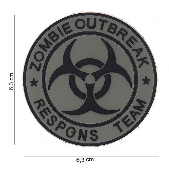 Zombie Outbreak Rubber Patch Grey