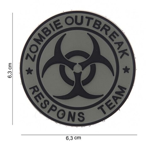 101Inc. Zombie Outbreak Rubber Patch Grey 101Inc. Zombie Outbreak Rubber Patch Grey