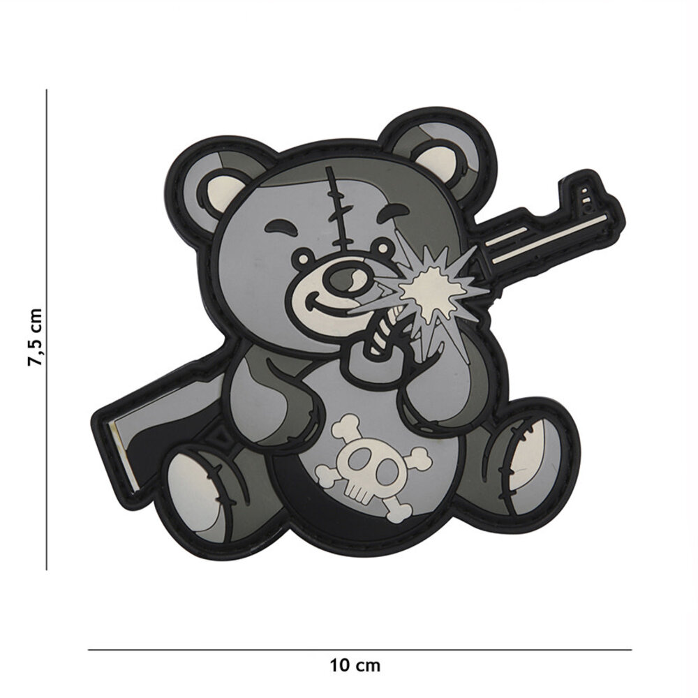 101Inc. Terror Teddy PVC Patch Grey 101Inc. Terror Teddy PVC Patch Grey