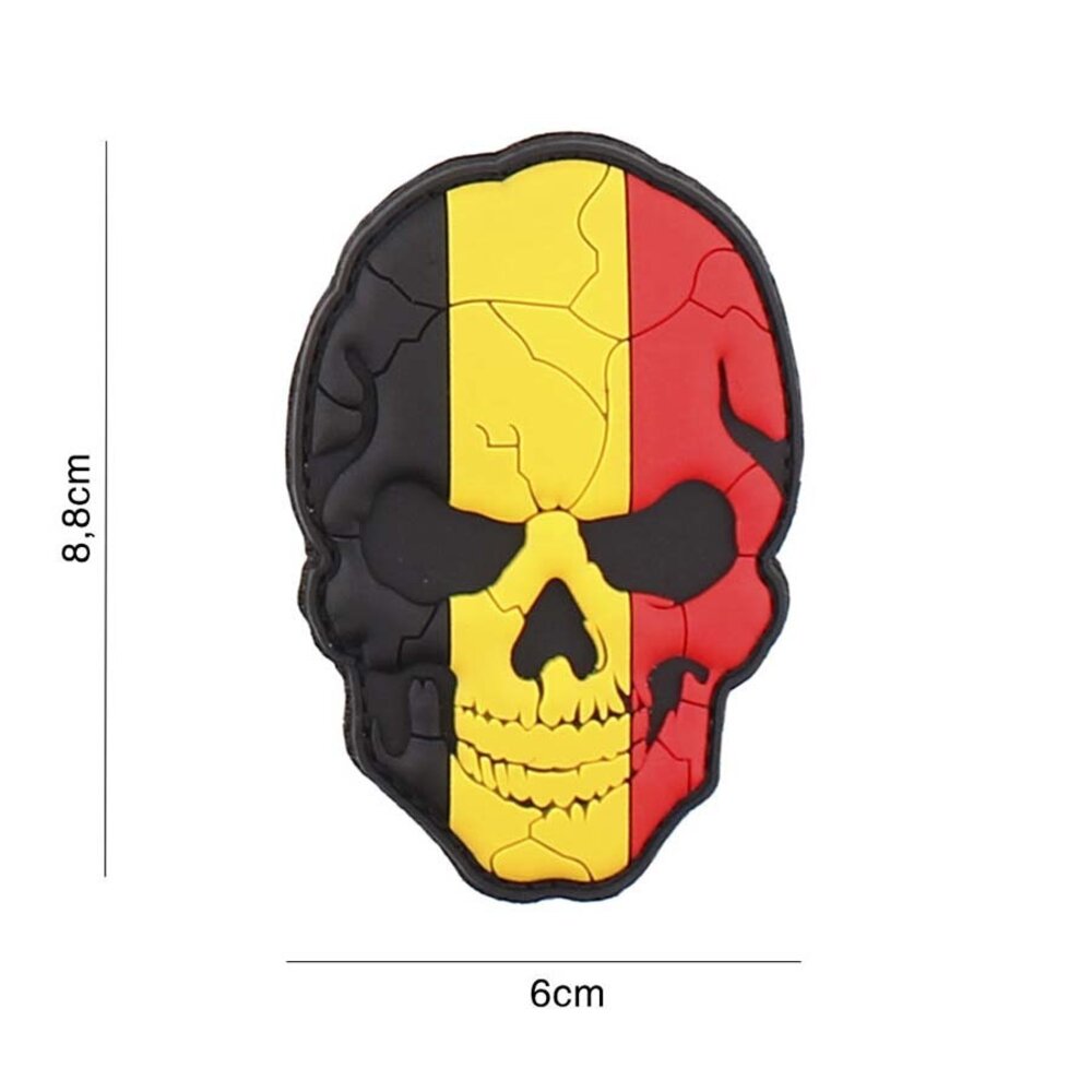 101Inc. Belgium Cracked Skull PVC Patch 101Inc. Belgium Cracked Skull PVC Patch