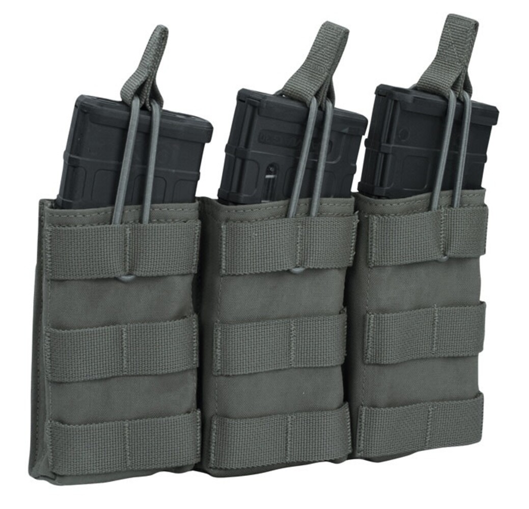 Warrior Assault Systems Triple Open Mag Pouch M4 5.56mm Ranger Green