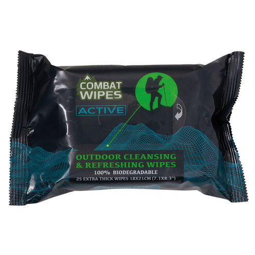 Combat Wipes Active Outdoor Hygiene Wipe 25 Pack Combat Wipes Active Outdoor Hygiene Wipe 25 Pack