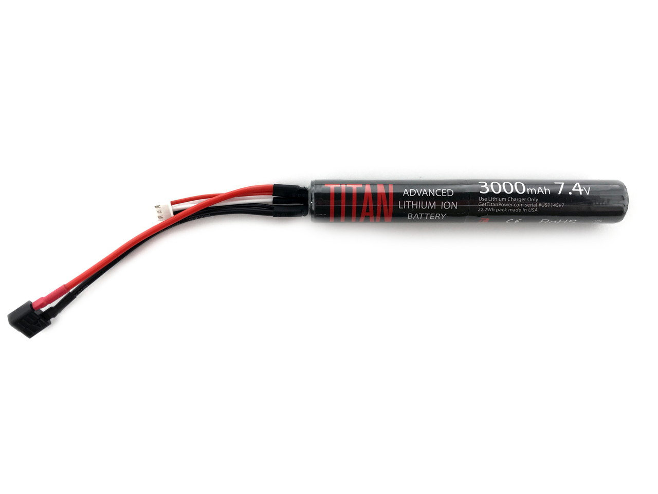 Titan 7.4v Li-ion 3000mAh Stick Deans