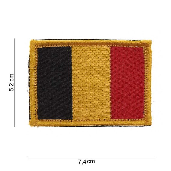 Écusson du drapeau belge avec velcro