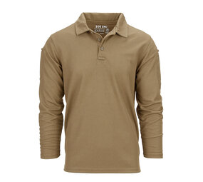 101Inc. Tactical Polo Long Sleeve Quick Dry Coyote