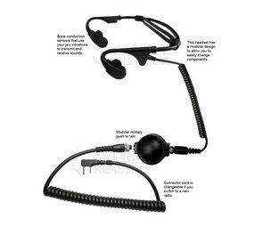 Code Red Battle Zero Bone Conducting Headset for Kenwood/Baofeng Radios