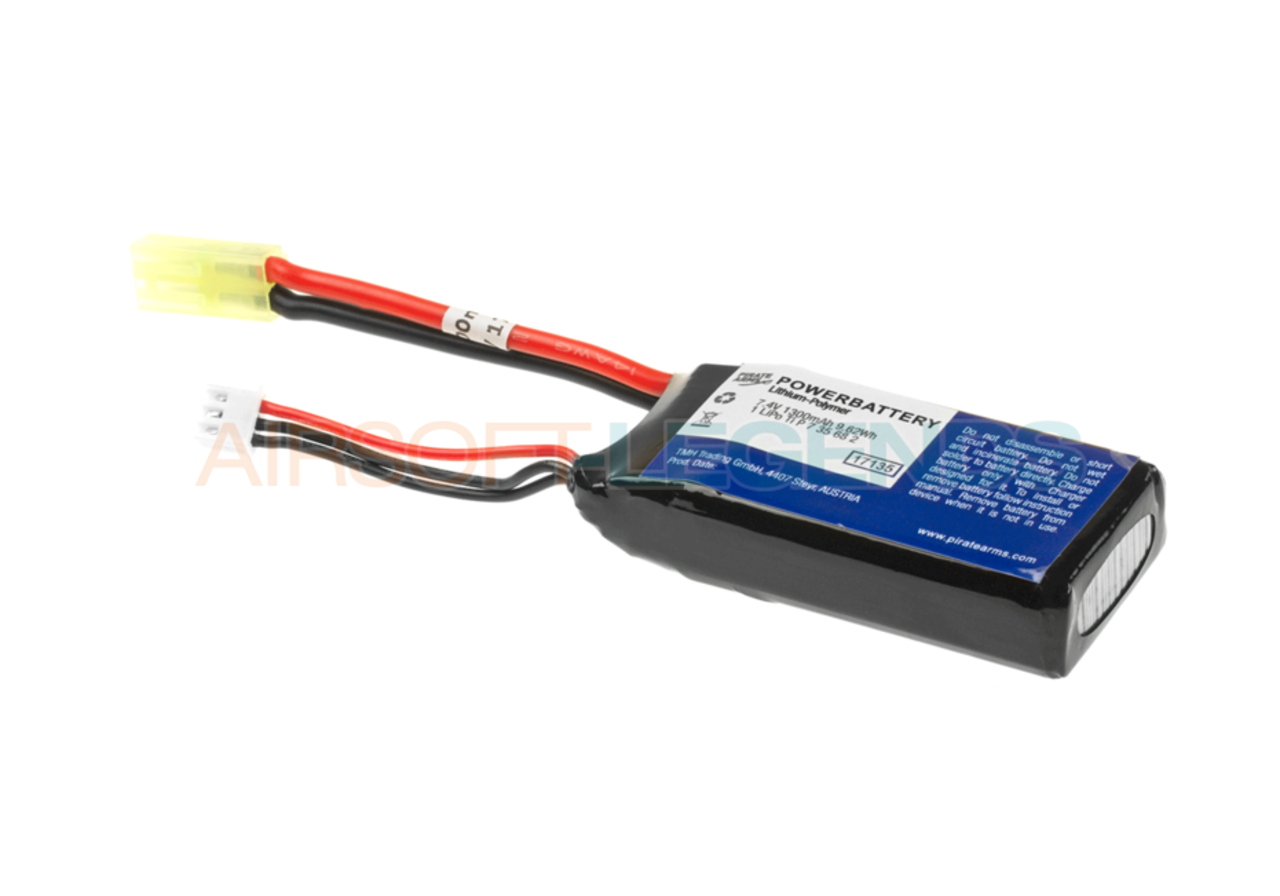 Pirate Arms 7.4V LiPo 1300mAh 20C PEQ Type