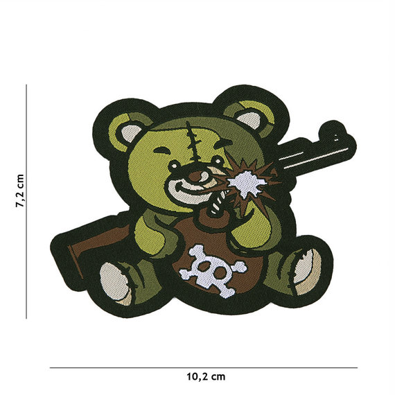 Terror Teddy Fabric Patch Green