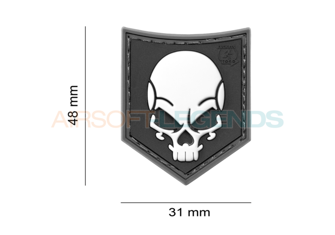 JTG SOF Skull Rubber Patch Black