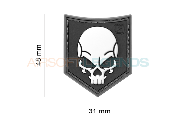 JTG SOF Skull Rubber Patch Black