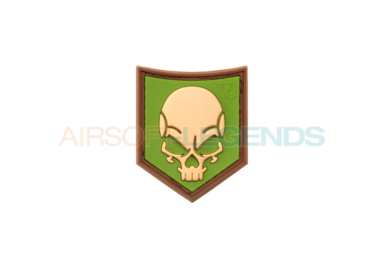 JTG SOF Skull Rubber Patch Green JTG SOF Skull Rubber Patch Green