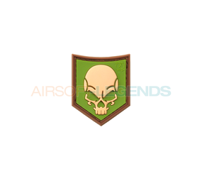 JTG SOF Skull Rubber Patch Green JTG SOF Skull Rubber Patch Green