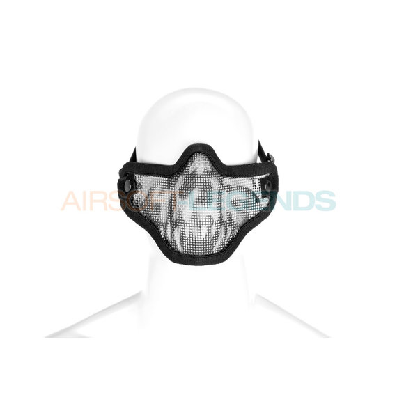 Steel Half Face Mask Death Head Black