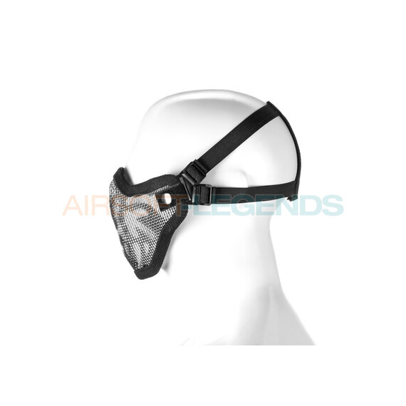 Steel Half Face Mask Death Head Black