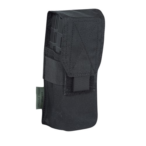 Warrior Assault Systems Single M4 Double Mag Pouch Black Warrior Assault Systems Single M4 Double Mag Pouch Black