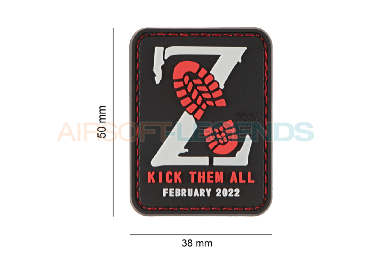 JTG Kick Them All Z Patch Red JTG Kick Them All Z Patch Red